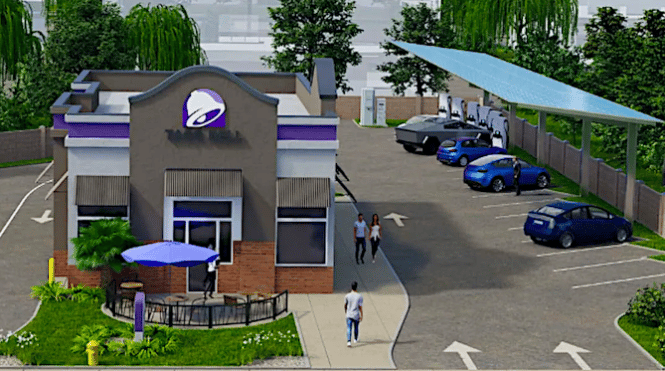 taco bell ev charging stations