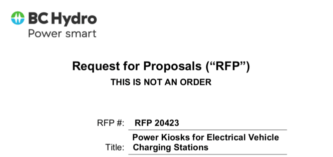 EV Charging Station RFP BC Hydro